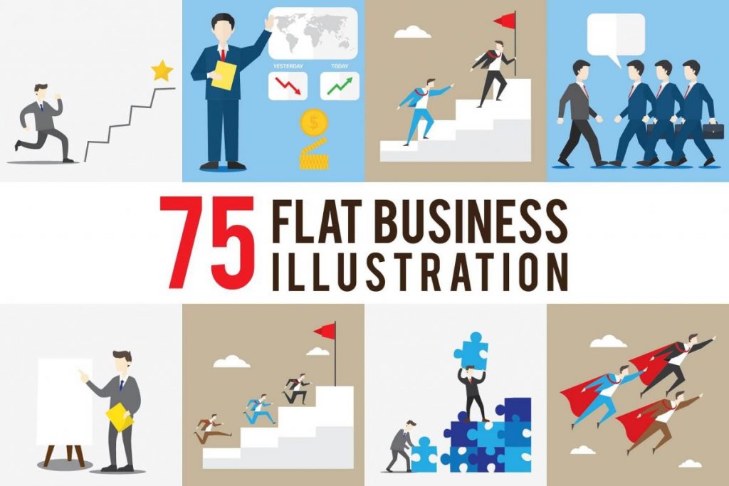 100 Business Clipart Illustration