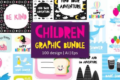 100 in 1 – Birthday Clipart for Children - cover