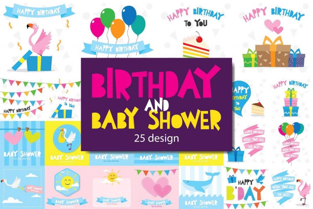 100 in 1 – Birthday Clipart for Children - preview 1