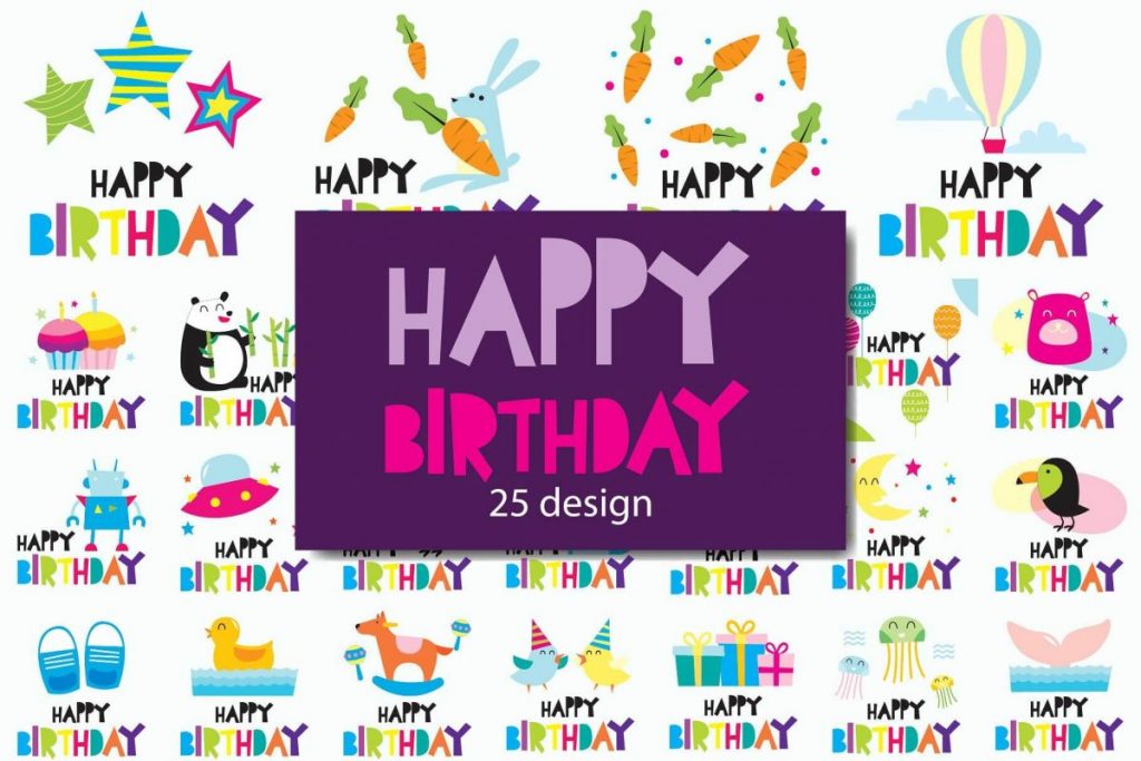 100 in 1 – Birthday Clipart for Children - preview 3