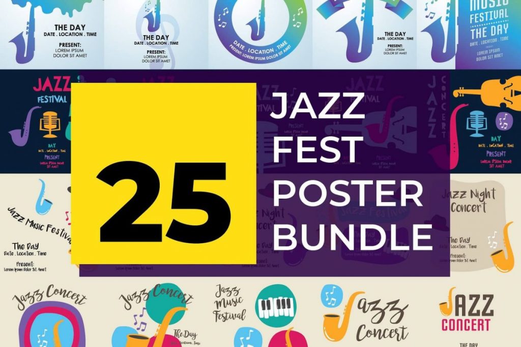 25 Artistic Illustration Poster design Template - jazz posters 25 Artistic Illustration Poster design Template - jazz posters