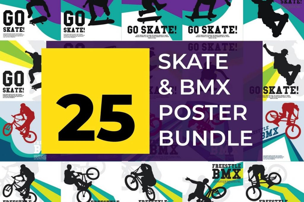 25 Artistic Illustration Poster design Template - skate poster 25 Artistic Illustration Poster design Template - skate poster