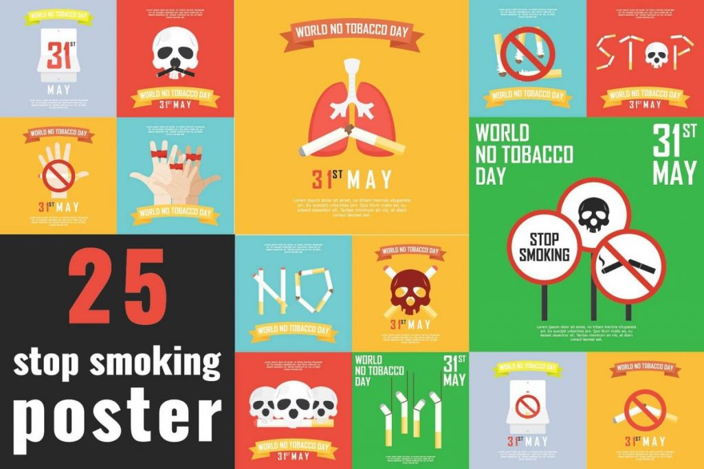 Campaign Posters Template - stop smoking poster