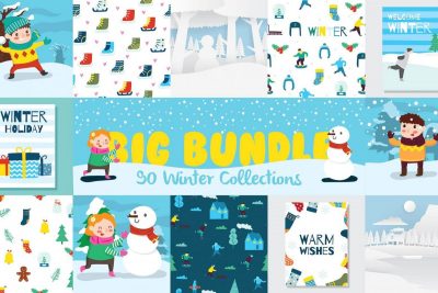 Lovely Winter Clipart Bundle - cover