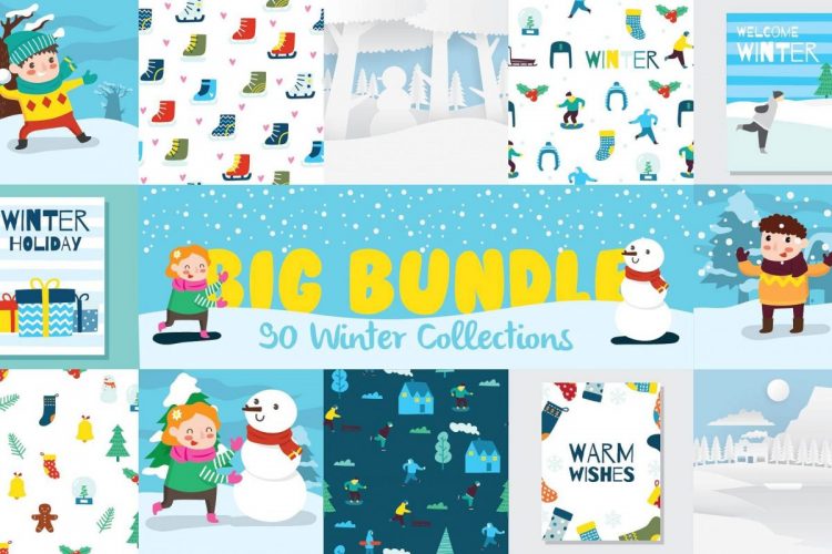 Lovely Winter Clipart Bundle - cover