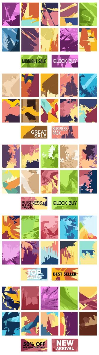 100 Colorful Abstract Background Bundle - preview 2