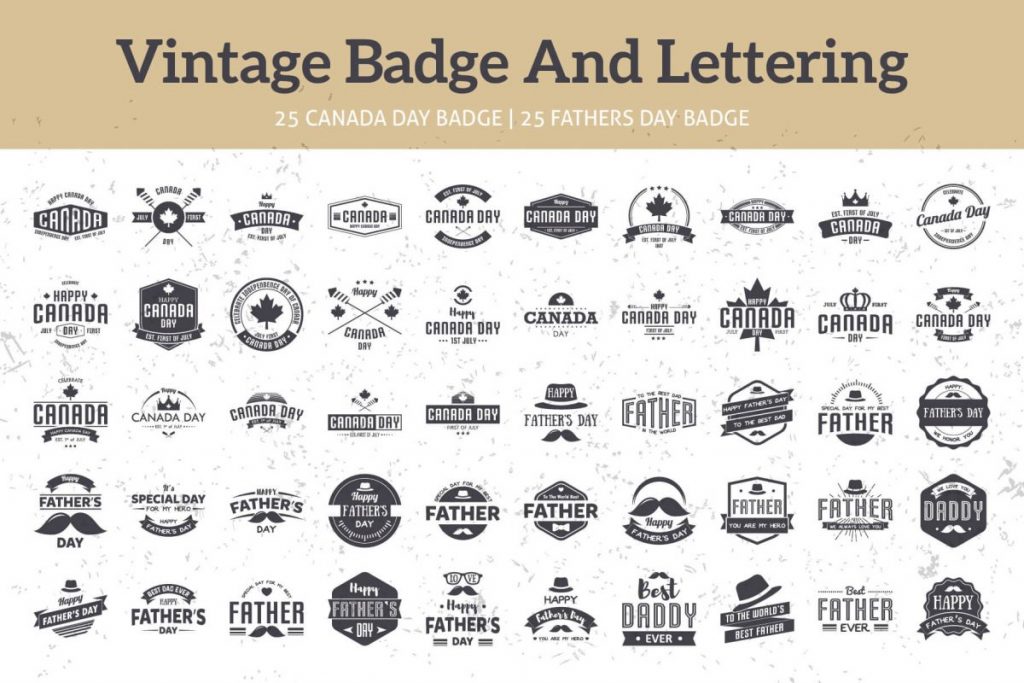 125 vintage logo design bundle - preview