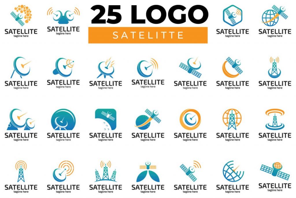 200 Dynamic & Attractive Logo Design - SATELITTE LOGO BUNDLE