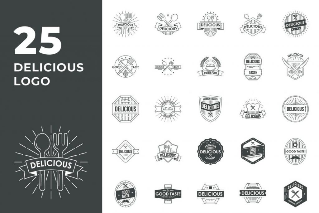 200 Multi-Purpose Logo Design Collection - DELICIOUS LOGO