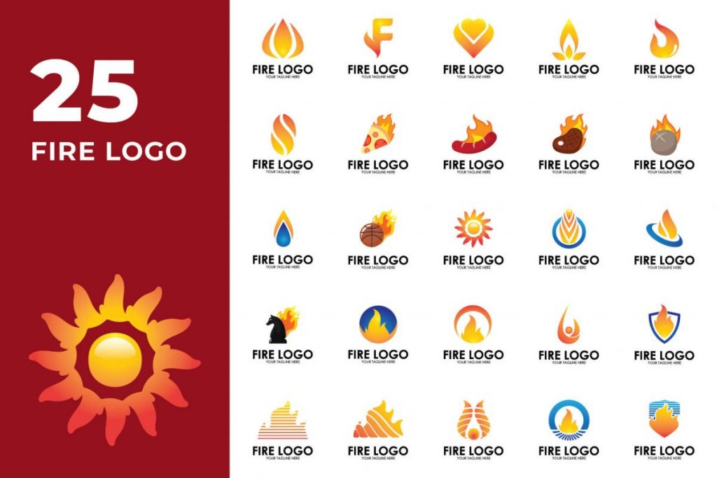 200 Multi-Purpose Logo Design Collection - FIRE LOGO
