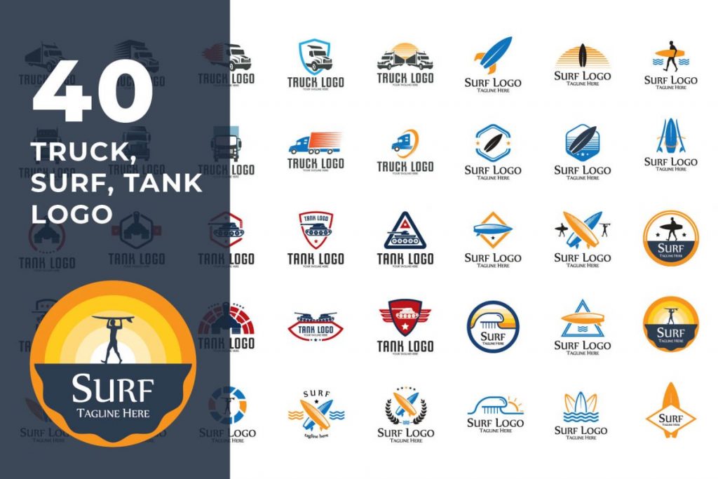 200 Multi-Purpose Logo Design Collection - TRUCK LOGO