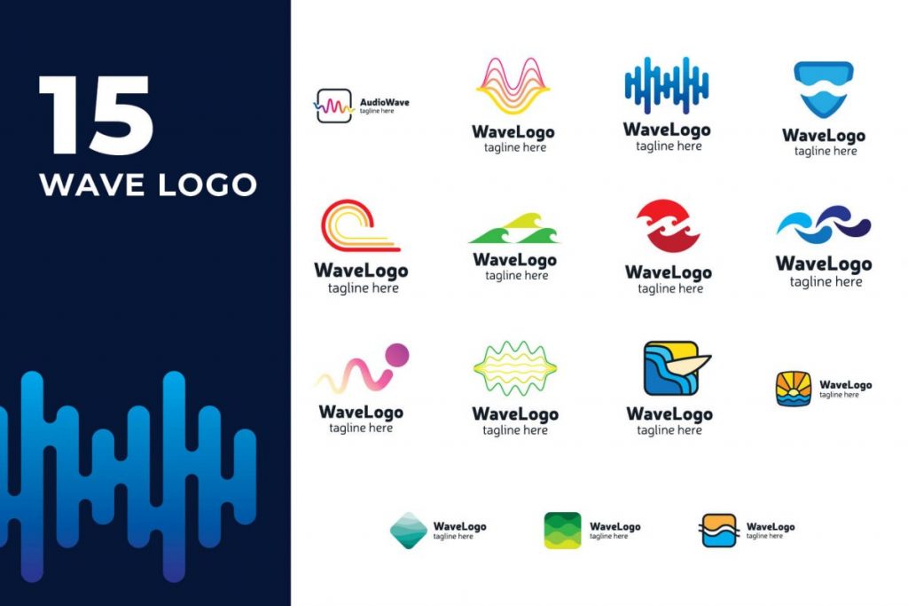 210 Cool & Creative Logo Design Bundle - WAVE LOGO