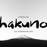 handwriting font hakuno