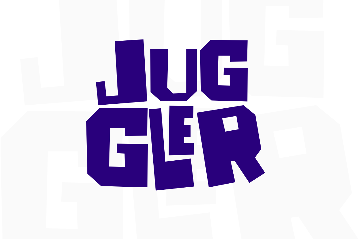 juggler - block letter font