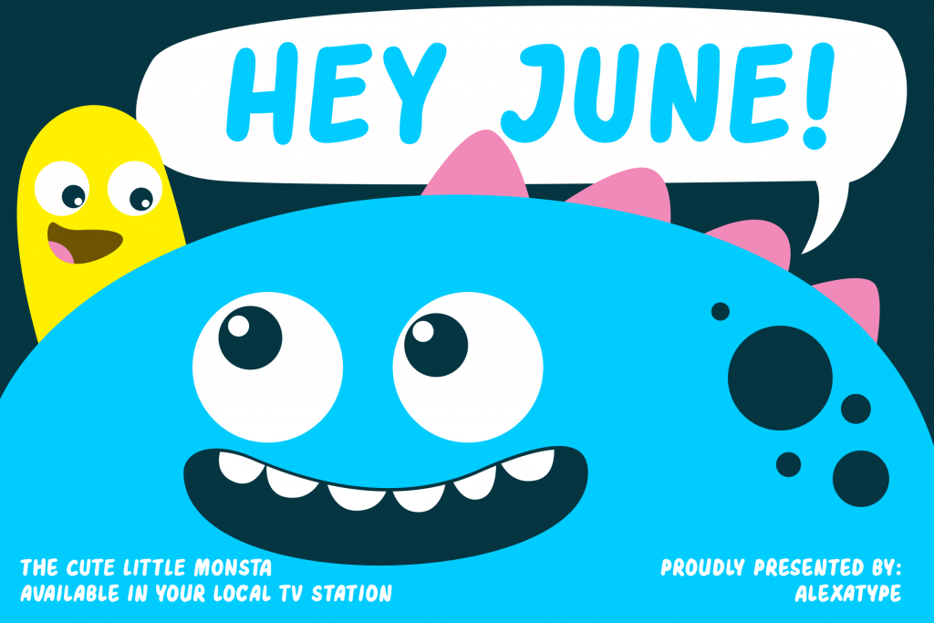 kids font hey june