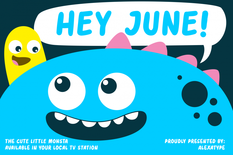 hey june - cartoon font