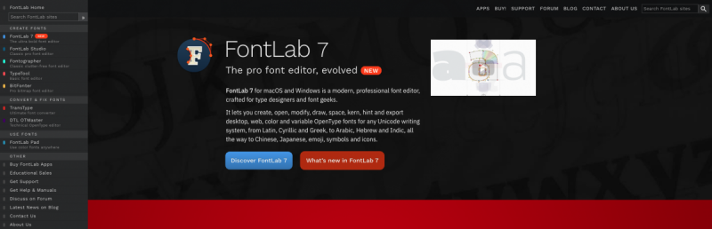 fontlab hompage