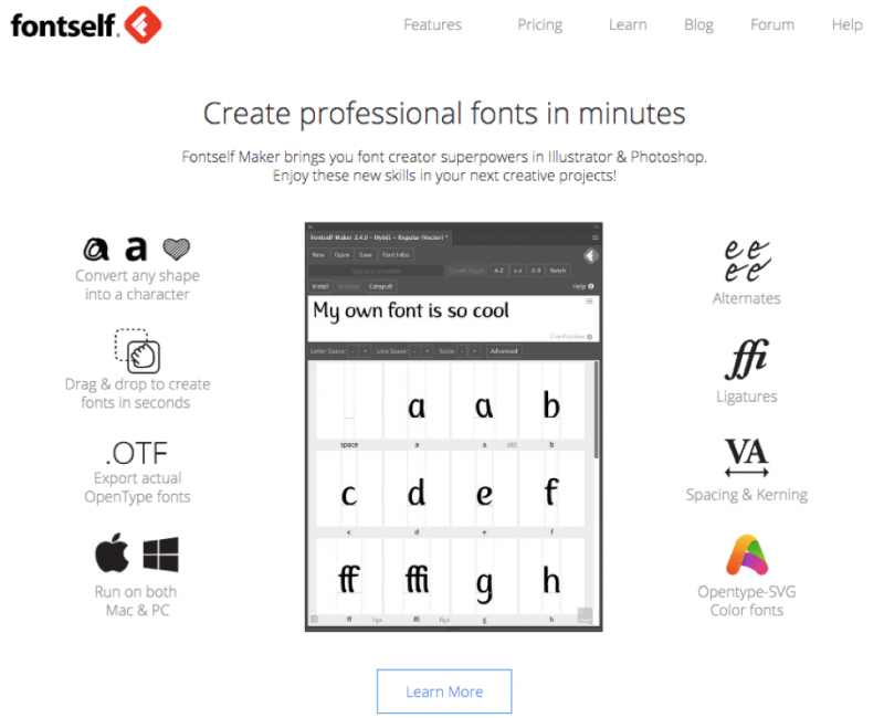 Fontself - The Easiest Font Maker For All Creatives