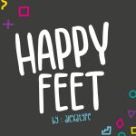 Funny Font Happy Feet