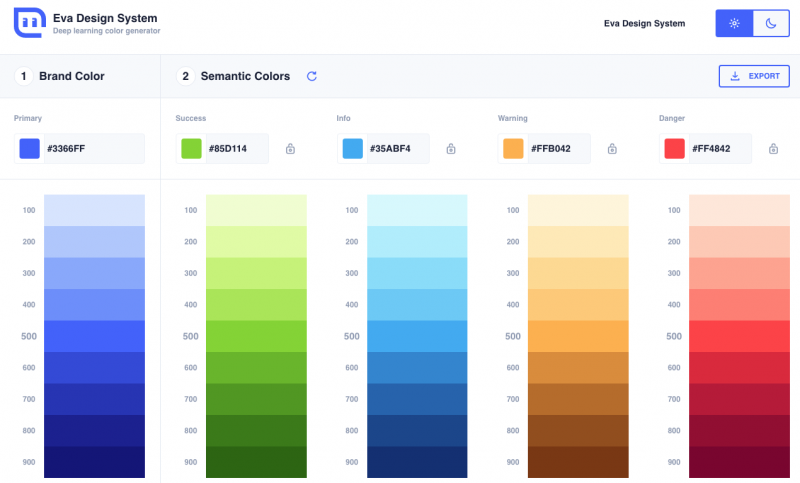 color generator in eva design system