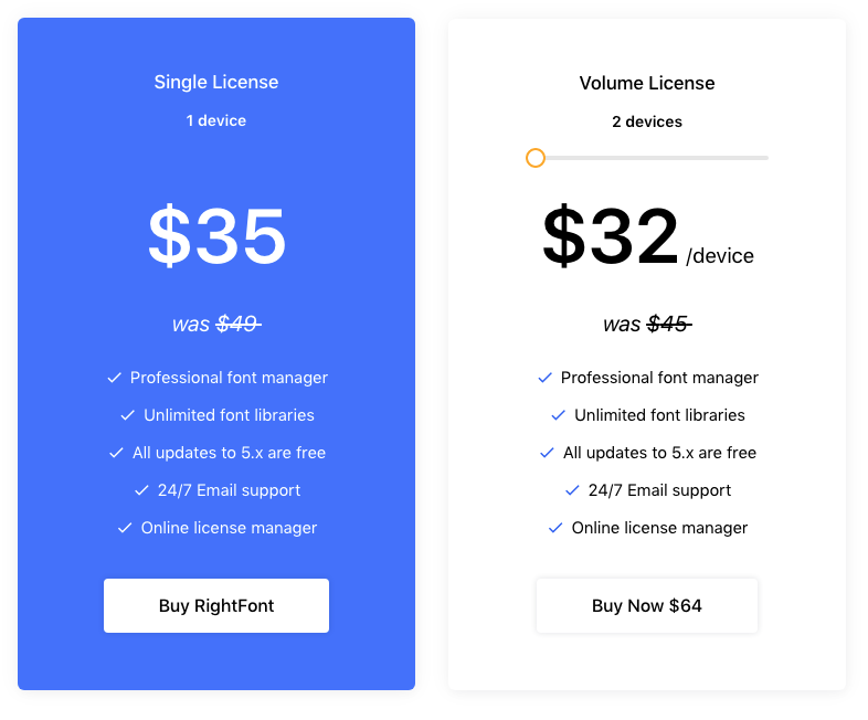 rightfont app pricing