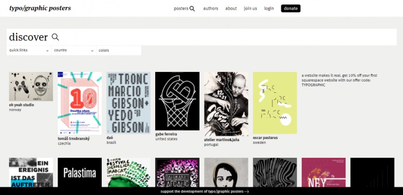 Typographic Posters homepage