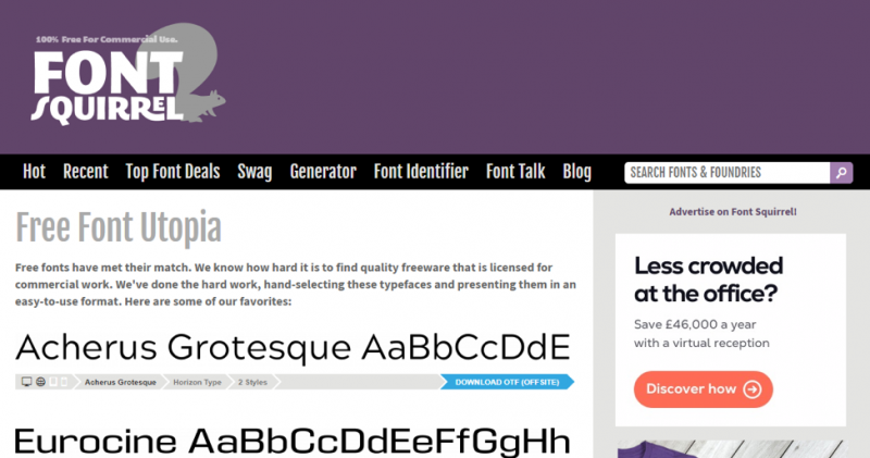 FontSquirrel, the Best Resource for Free and High-Quality Font