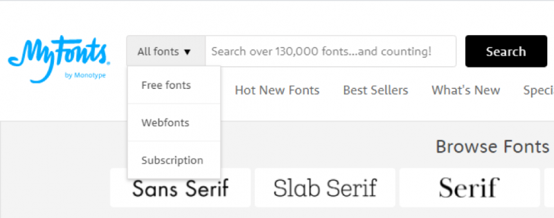 myfonts features