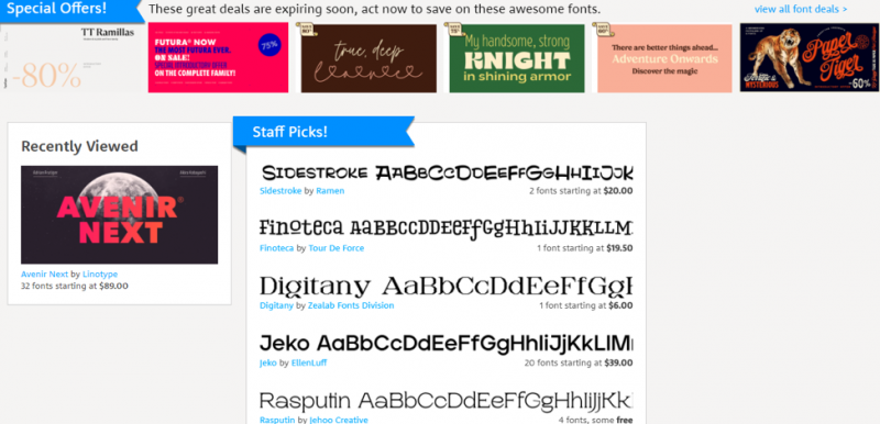 myfonts features