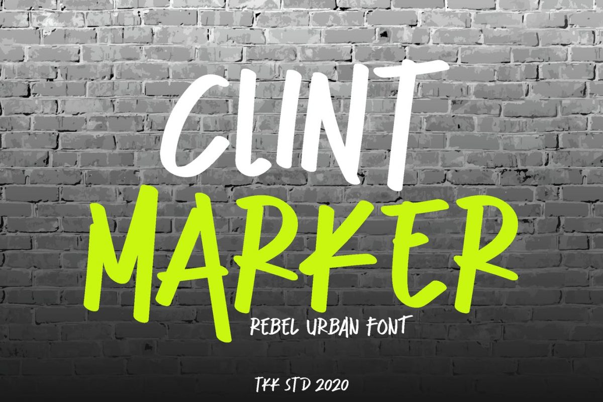 Clint Marker - Brush Graffiti Font - Just The Skills