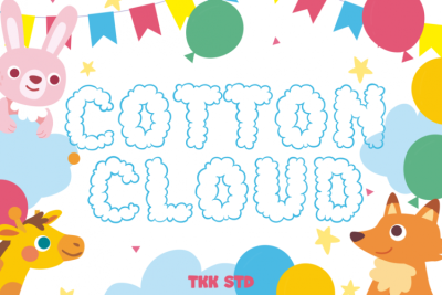 Cute Font Cotton Cloud