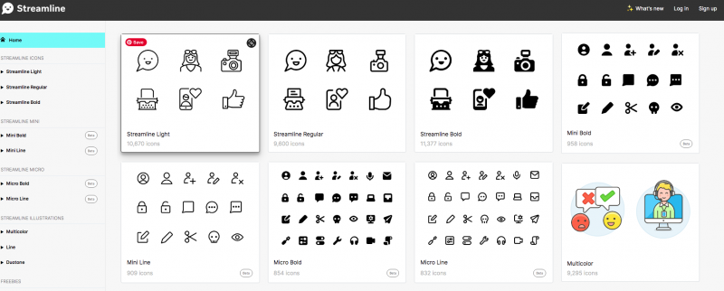 streamline icons web app