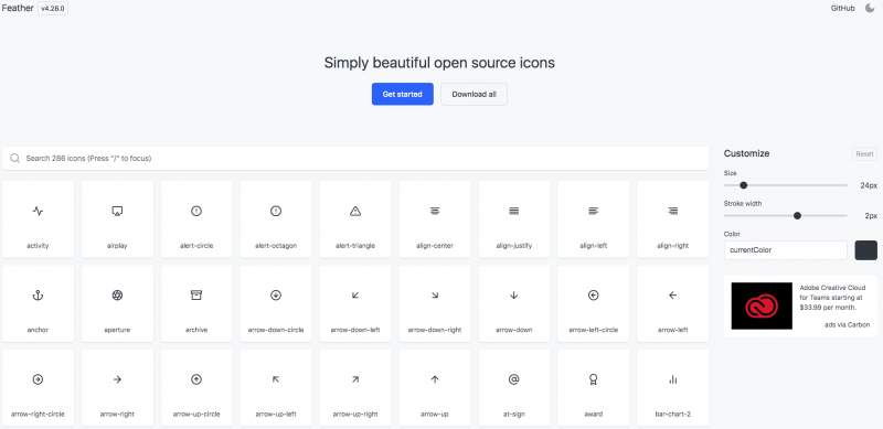 Feather Icons, an Open Source Icon Bank with a Coding Guide