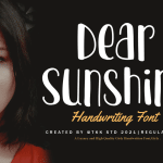 Cute Font Dear Sunshine