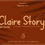 handwriting font claire story