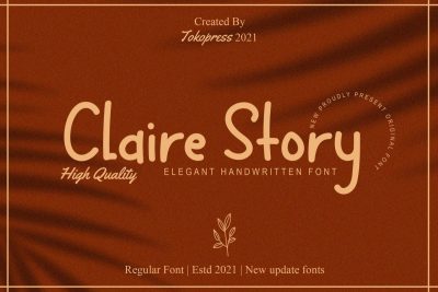 handwriting font claire story