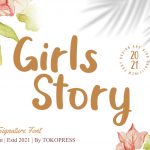 handwriting font girls story