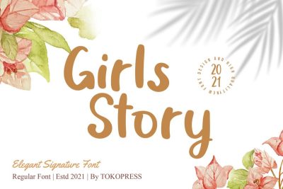 handwriting font girls story