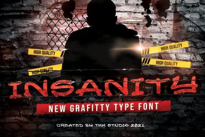 INSANITY graffiti font