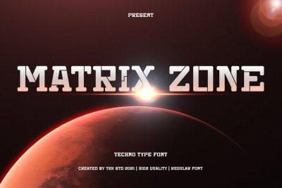 Stencil Font MATRIX ZONE