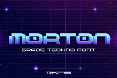 Futuristic font morton