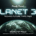 Futuristic Font planet 37