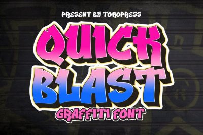 graffiti font quick blast