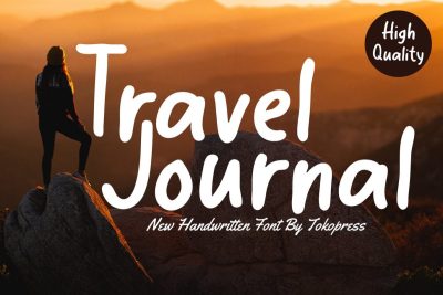 handwriting font travel journal