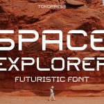 Futuristic Font space explorer