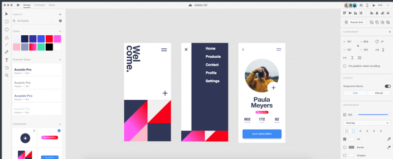 adobe xd tools