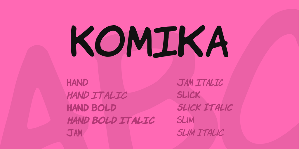 komika - cartoon font