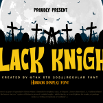 Scary Font Black Knight