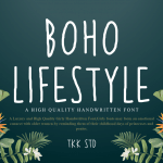 handwriting font boho lifestyle
