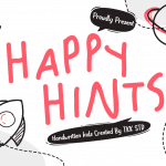 handwriting font happy hints